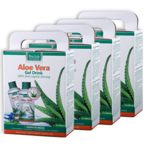 100% organiczny żel do picia Aloe Vera - zestaw 4 szt. 