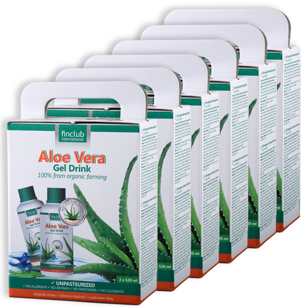 100% organiczny żel do picia Aloe Vera - zestaw 6 szt. 